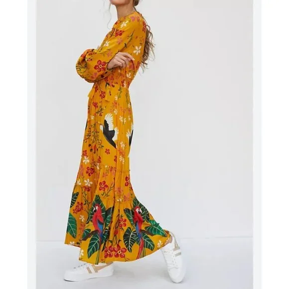 Farm Rio by Anthropologie Women's Sz XL Cristy Maxi Dress - Picture 14 of 14